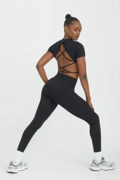 Bklyn Crop Tee-Black