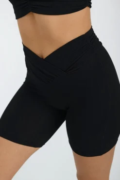 Demi V-Cut Shorts - Black