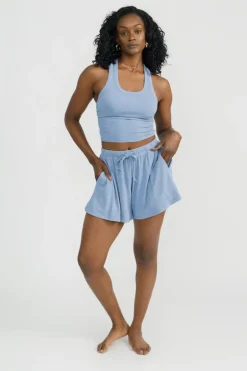 Dom Racerback Tank - Azure