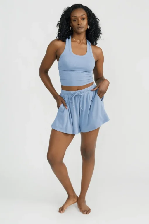 Dom Racerback Tank - Azure