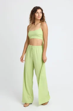 Mari Linen Top - Lime