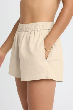 Marlo Linen Boxer Shorts - Coconut