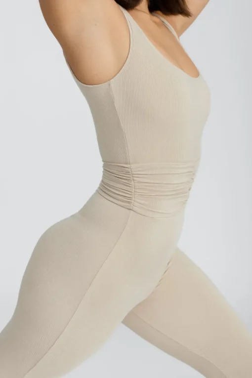 Naida Ruched Romper - Coconut