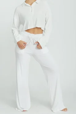 Rory Wide Leg Pant - Dove